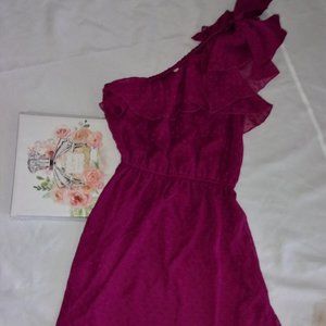 womens size  small maroon polka dot single strap  dress